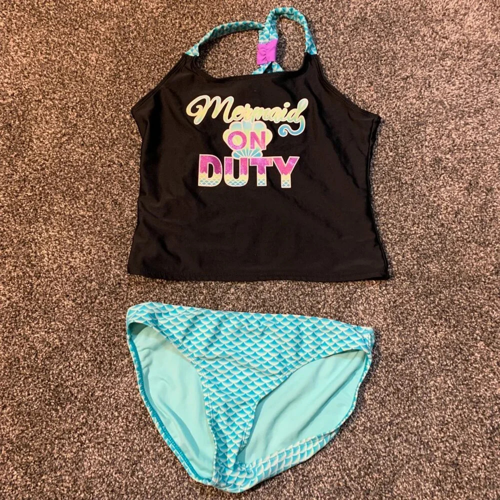 Wonder Nation two piece mermaid swimsuit